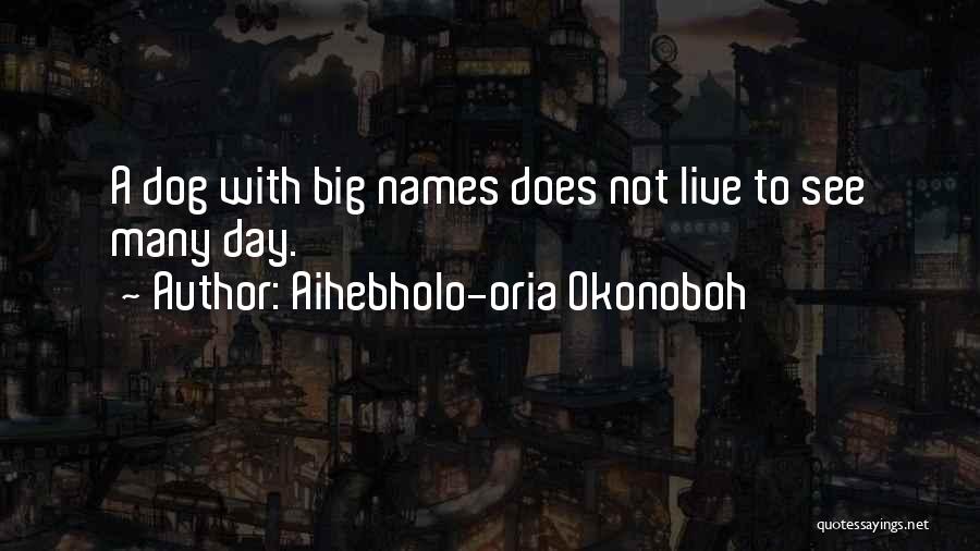 Names Day Quotes By Aihebholo-oria Okonoboh