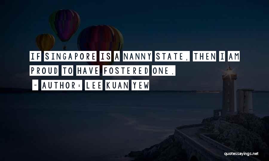 Nanny State Quotes By Lee Kuan Yew
