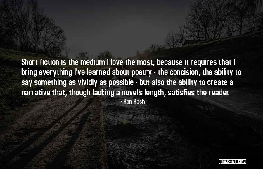 Narrative Love Quotes By Ron Rash