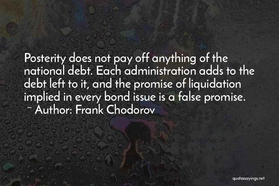 National Debt Quotes By Frank Chodorov
