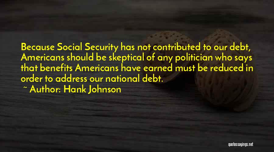 National Debt Quotes By Hank Johnson