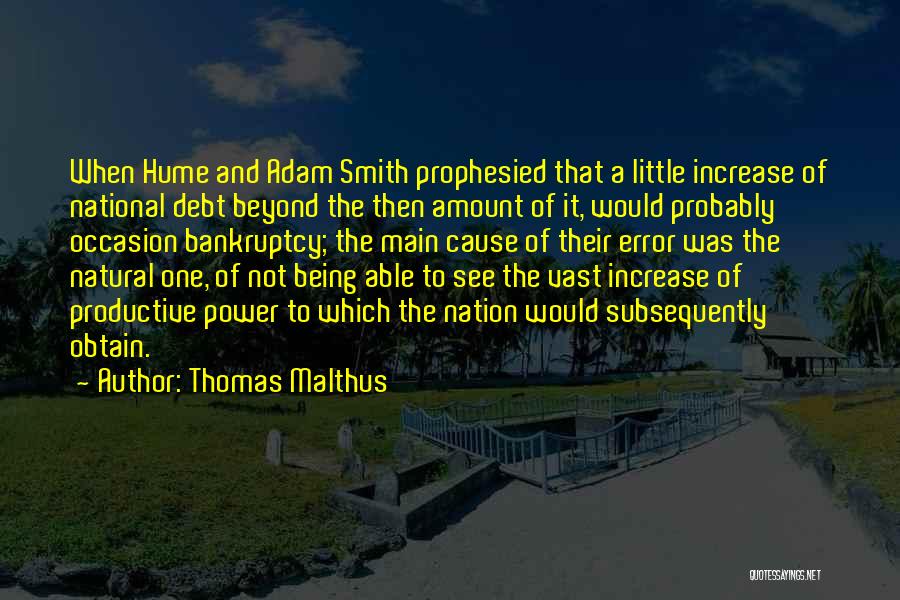 National Debt Quotes By Thomas Malthus