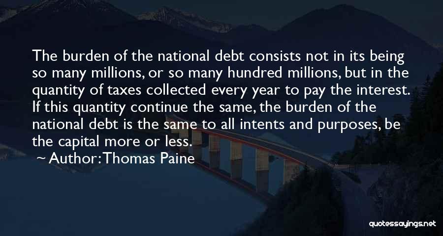 National Debt Quotes By Thomas Paine