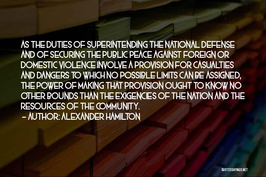 National Defense Quotes By Alexander Hamilton