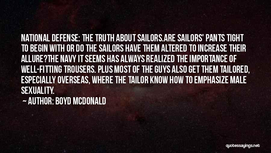 National Defense Quotes By Boyd McDonald