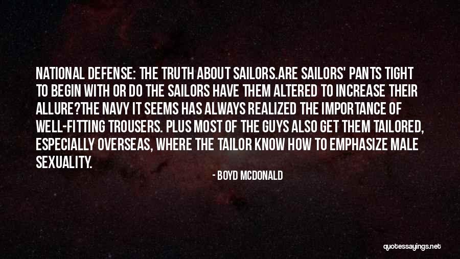 National Defense Quotes By Boyd McDonald