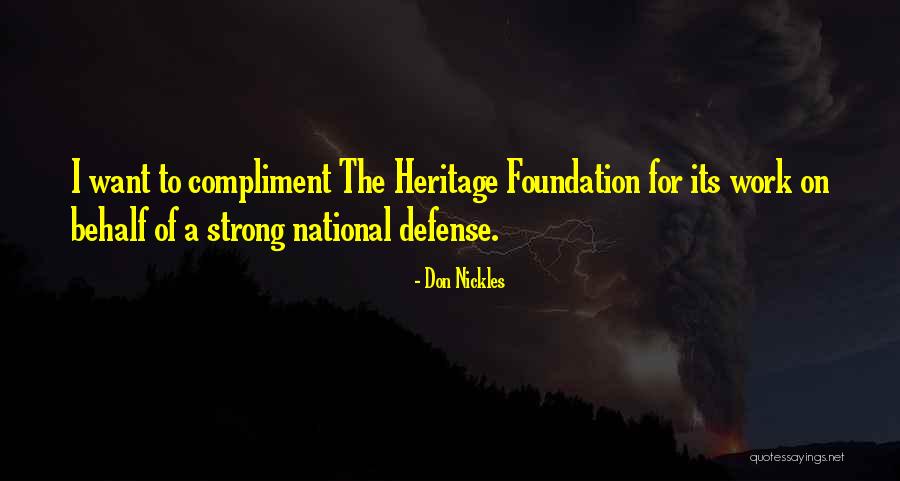 National Defense Quotes By Don Nickles