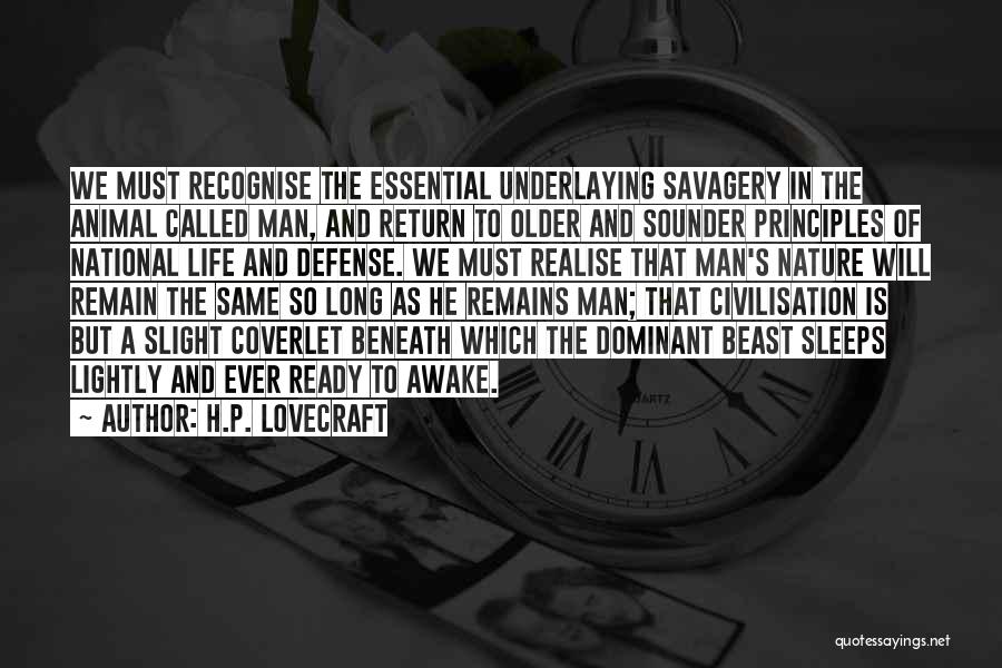 National Defense Quotes By H.P. Lovecraft