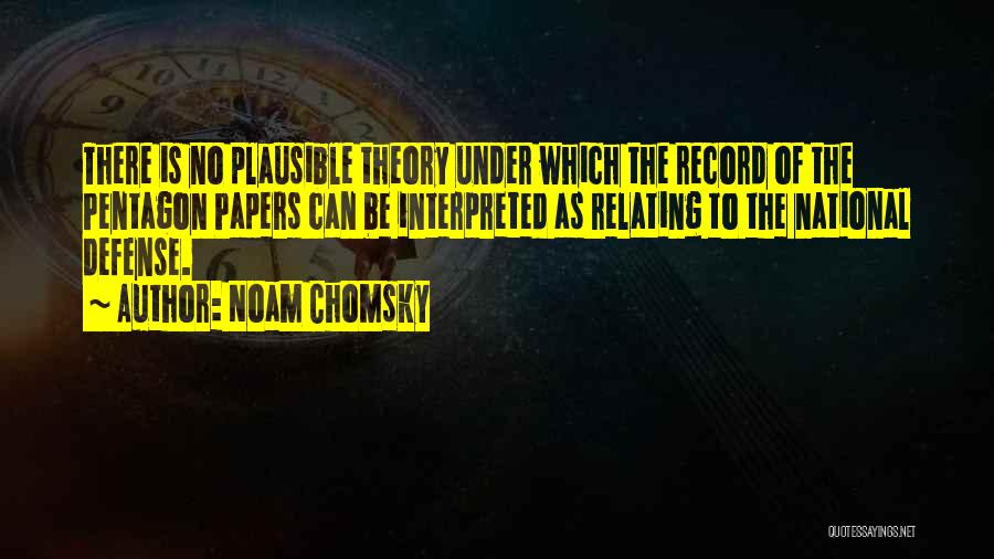 National Defense Quotes By Noam Chomsky
