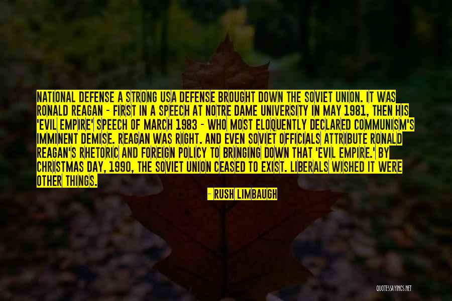 National Defense Quotes By Rush Limbaugh