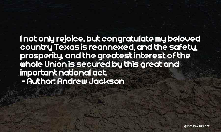 National Interest Quotes By Andrew Jackson