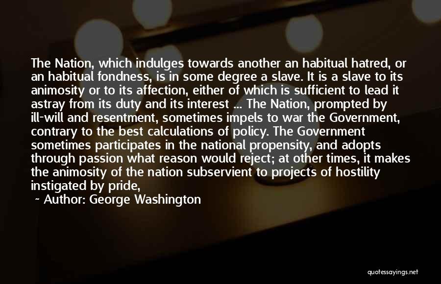 National Interest Quotes By George Washington