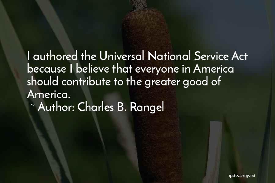National Service Quotes By Charles B. Rangel