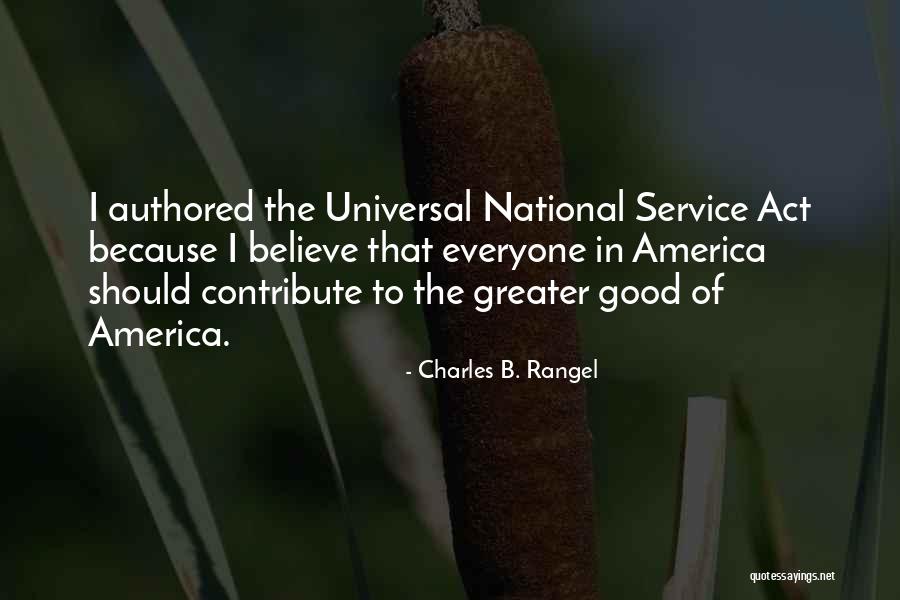 National Service Quotes By Charles B. Rangel