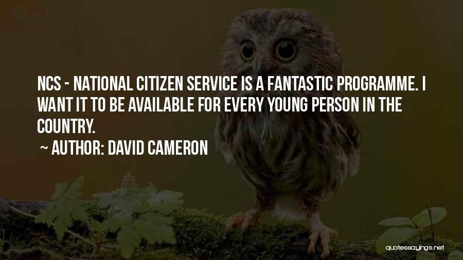 National Service Quotes By David Cameron