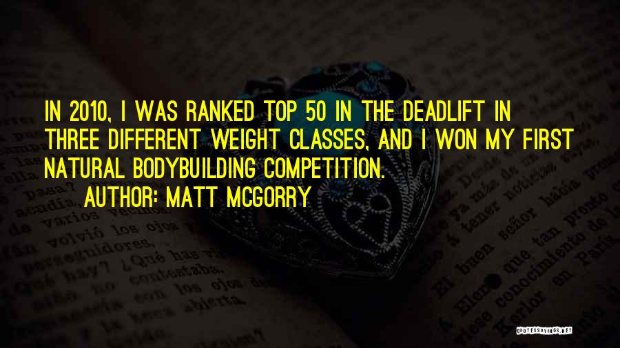 Natural Bodybuilding Quotes By Matt McGorry