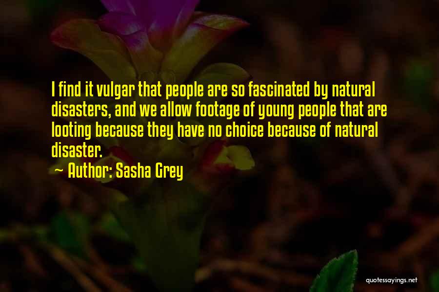 Natural Disaster Quotes By Sasha Grey