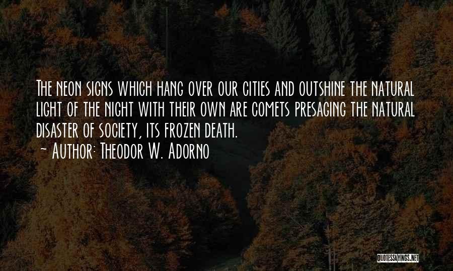 Natural Disaster Quotes By Theodor W. Adorno