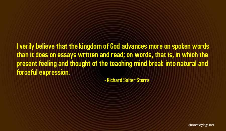 Natural Feeling Quotes By Richard Salter Storrs Natural Feeling Quotes By Richard Salter Storrs