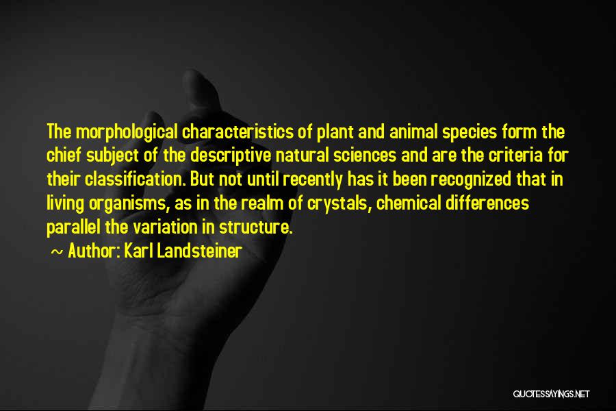 Natural Living Quotes By Karl Landsteiner