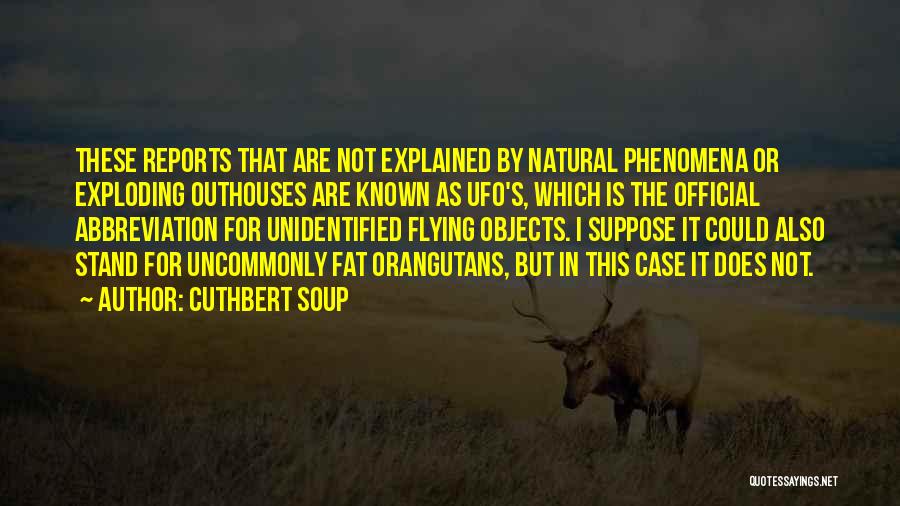 Natural Phenomena Quotes By Cuthbert Soup