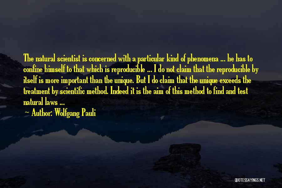 Natural Phenomena Quotes By Wolfgang Pauli