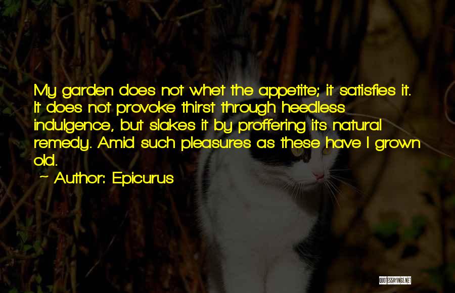 Natural Remedy Quotes By Epicurus