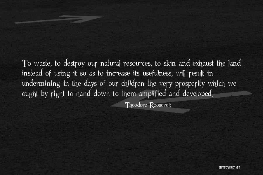 Natural Resources Quotes By Theodore Roosevelt