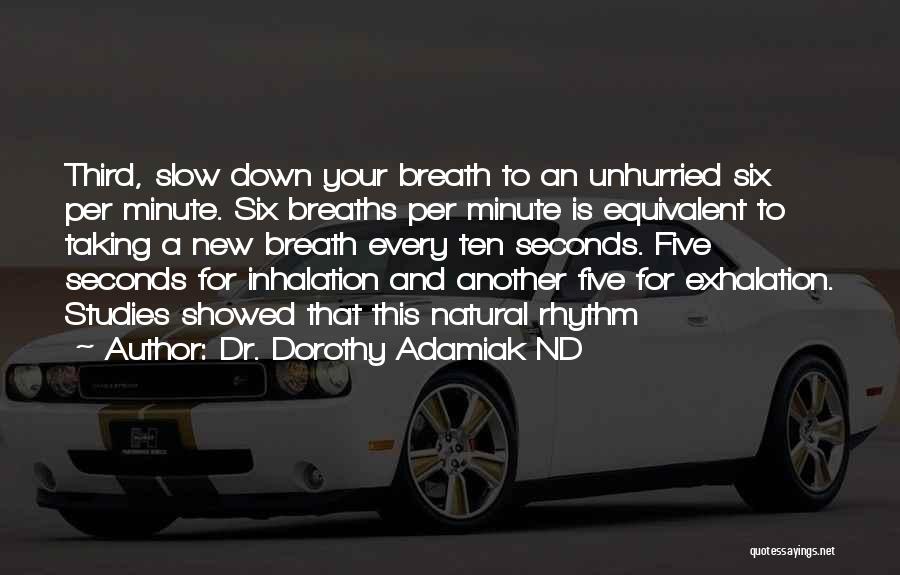 Natural Rhythm Quotes By Dr. Dorothy Adamiak ND