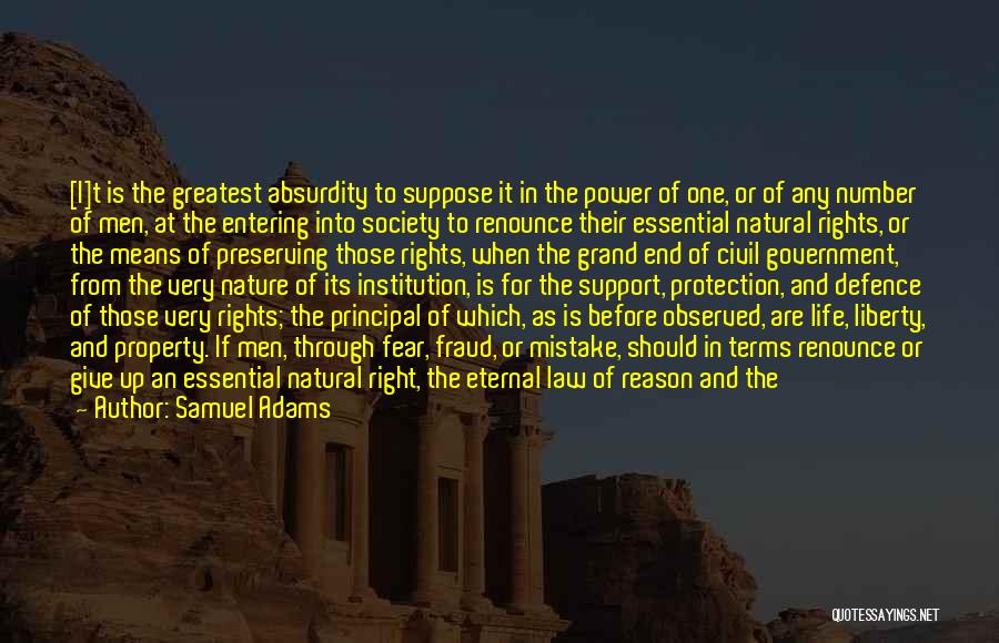 Natural Rights Of Man Quotes By Samuel Adams