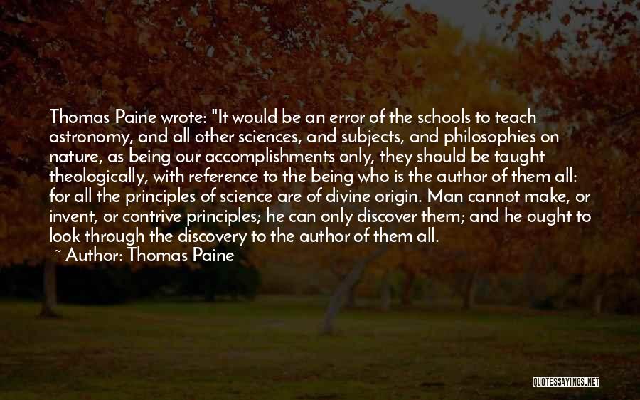 Nature And Discovery Quotes By Thomas Paine