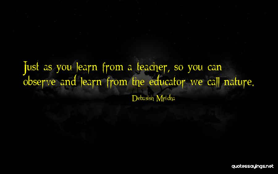 Nature And Learning Quotes By Debasish Mridha