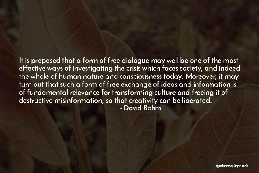 Nature And Society Quotes By David Bohm