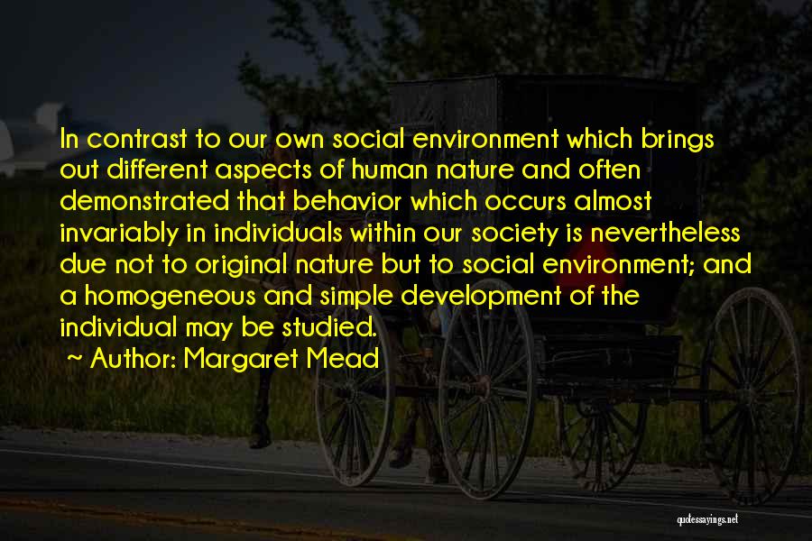 Nature And Society Quotes By Margaret Mead