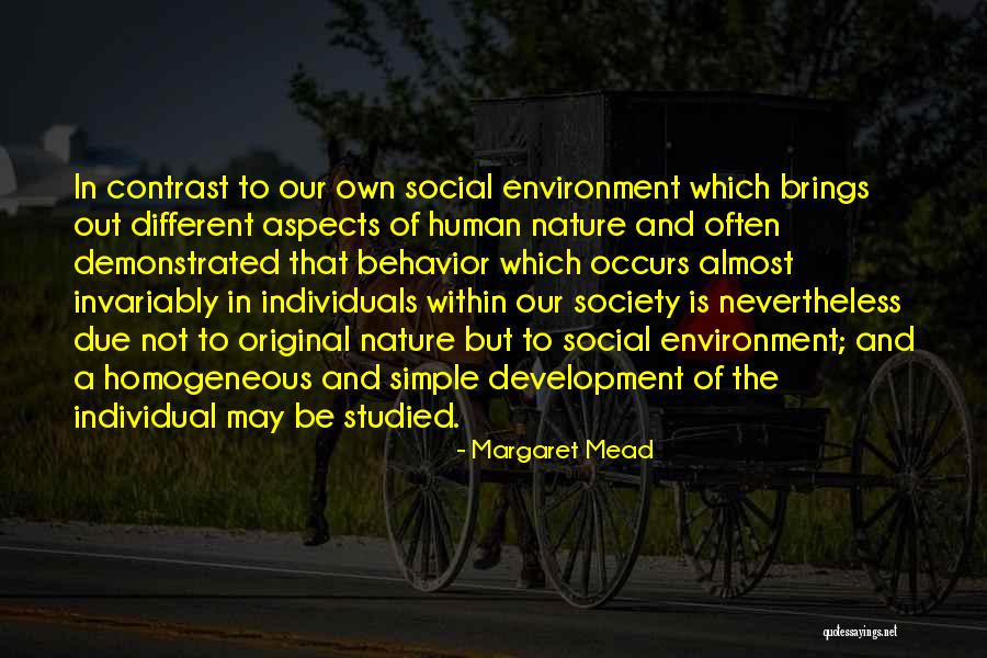 Nature And Society Quotes By Margaret Mead