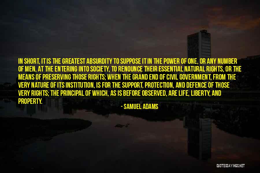 Nature And Society Quotes By Samuel Adams