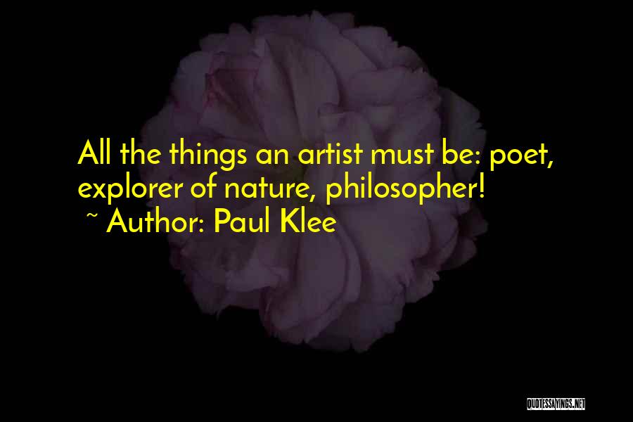 Nature Artist Quotes By Paul Klee