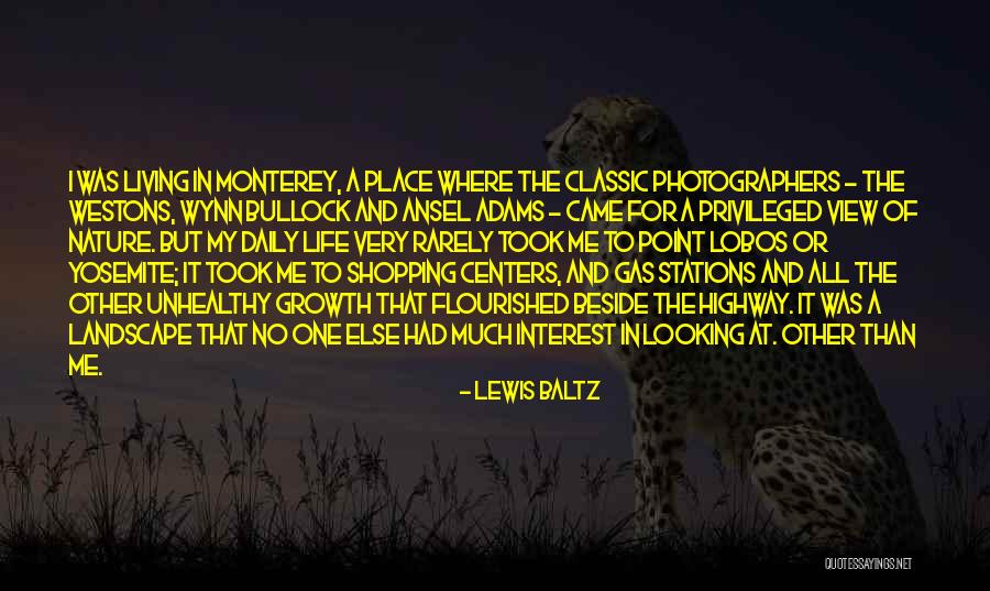Nature By Photographers Quotes By Lewis Baltz Nature By Photographers Quotes By Lewis Baltz