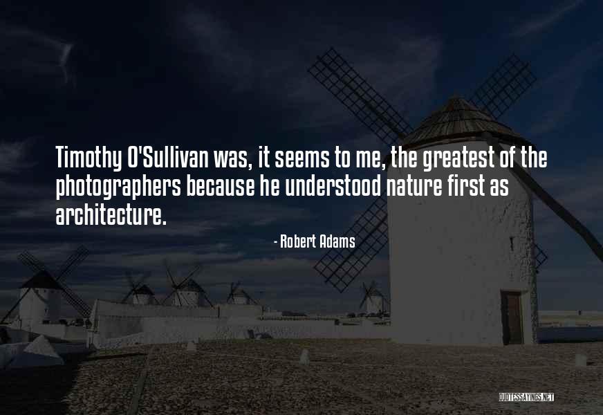 Nature By Photographers Quotes By Robert Adams