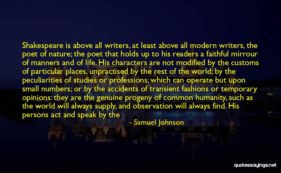 Nature By Shakespeare Quotes By Samuel Johnson Nature By Shakespeare Quotes By Samuel Johnson