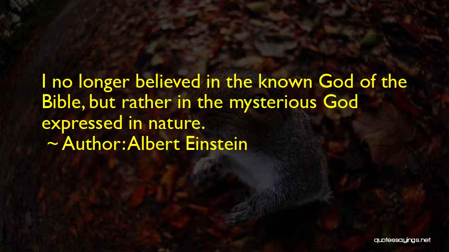 Nature In The Bible Quotes By Albert Einstein