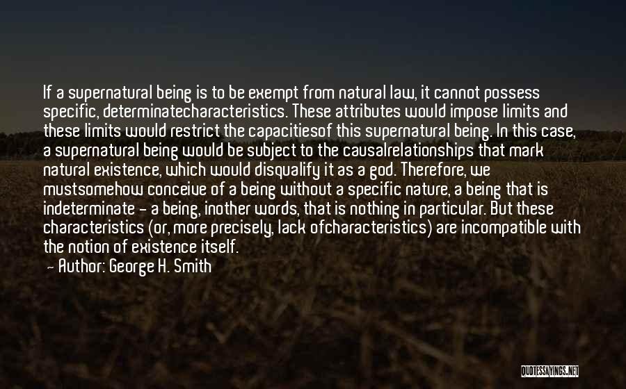 Nature Law Quotes By George H. Smith