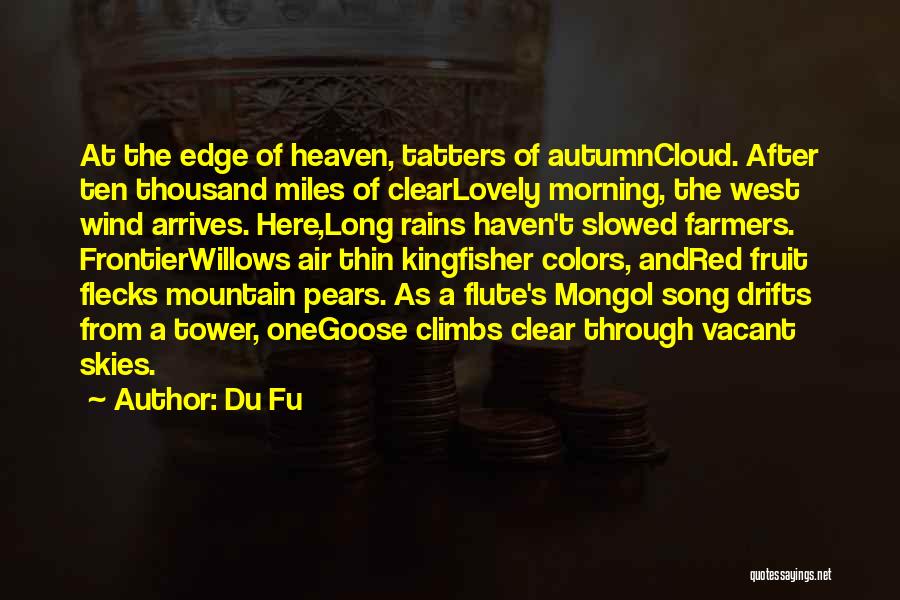 Nature Morning Beauty Quotes By Du Fu