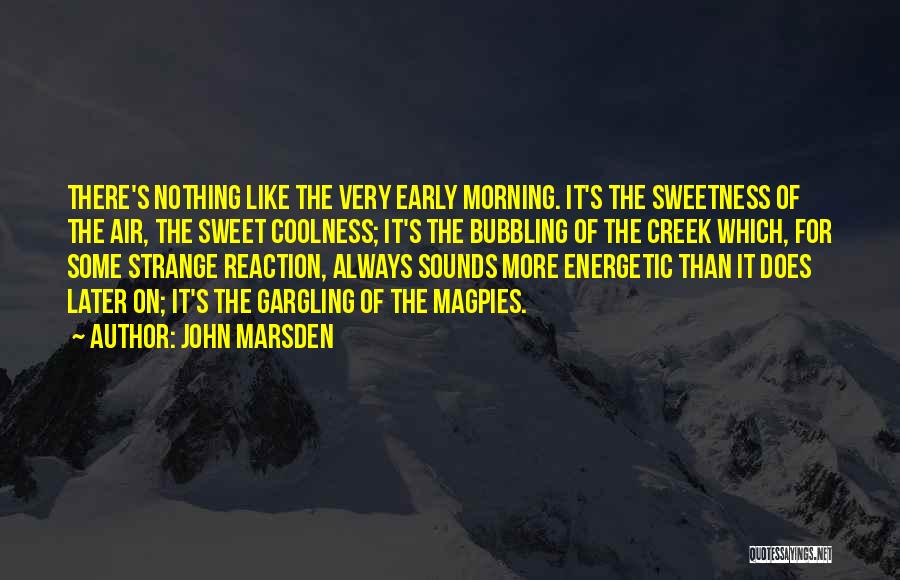 Nature Morning Beauty Quotes By John Marsden