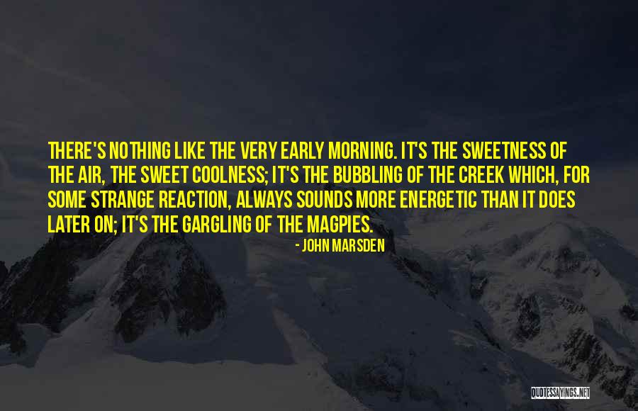 Nature Morning Beauty Quotes By John Marsden