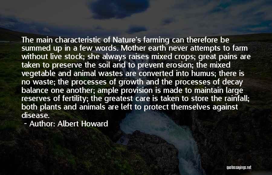 Nature Mother Earth Quotes By Albert Howard