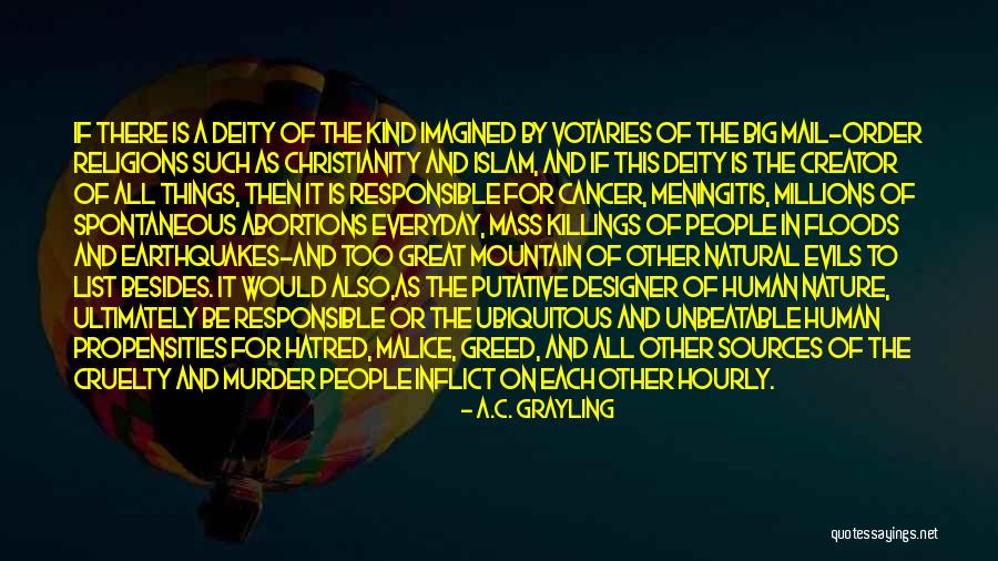 Nature Of Deity Quotes By A.C. Grayling Nature Of Deity Quotes By A.C. Grayling