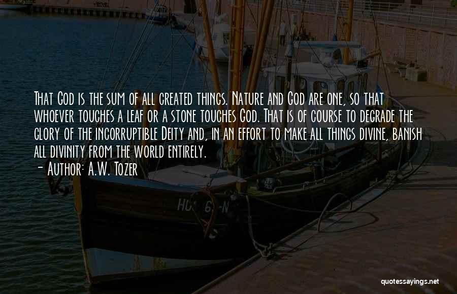 Nature Of Deity Quotes By A.W. Tozer