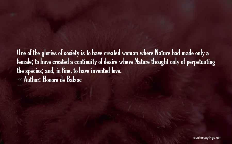 Nature Of The Woman Quotes By Honore De Balzac