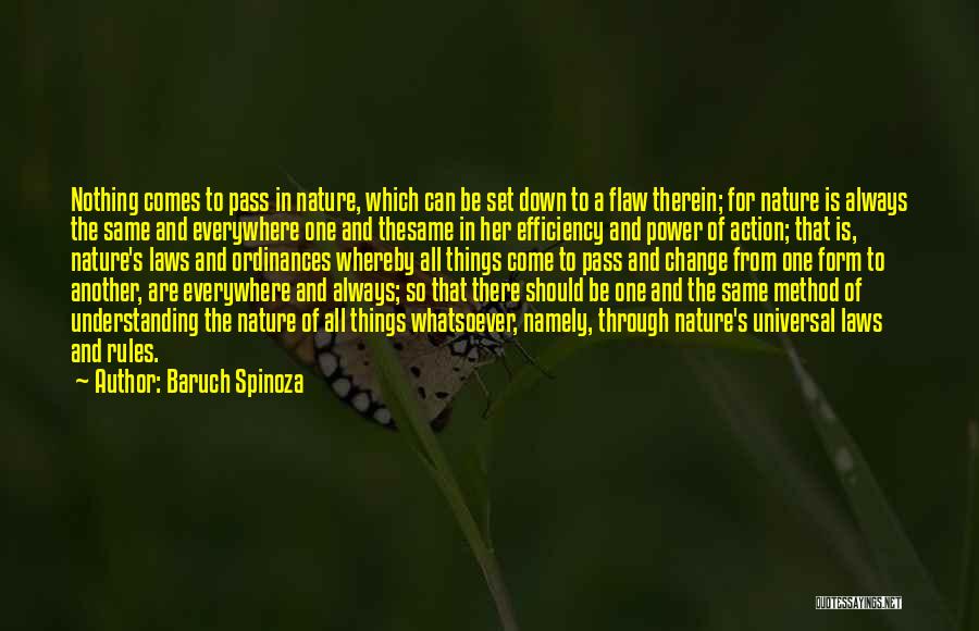 Nature Of Things Quotes By Baruch Spinoza